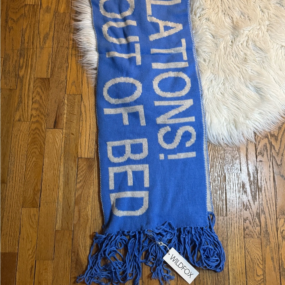 WILDFOX  “Congratulations You Made It Out Of Bed” Scarf NWT ANTHROPOLOGIE